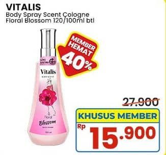 Promo Harga Vitalis Body Scent Blossom 120 ml - Indomaret