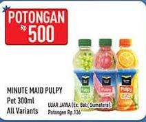 Promo Harga MINUTE MAID Juice Pulpy All Variants 300 ml - Hypermart