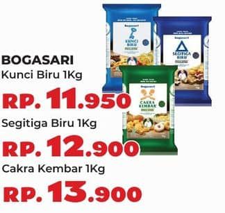 Promo Harga Bogasari Tepung Terigu Kunci Biru 1000 gr - Yogya