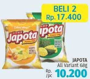 Promo Harga JAPOTA Potato Chips All Variants per 2 bungkus 68 gr - LotteMart