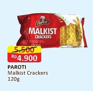 Promo Harga PAROTI Malkist Crackers 120 gr - Alfamart