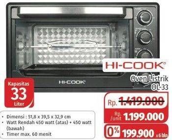 Promo Harga HICOOK Oven Listrik OL-33 1 pcs - Lotte Grosir