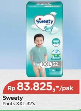 Promo Harga Sweety Silver Pants XXL32 32 pcs - TIP TOP