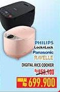 Promo Harga PHILIPS/LOCK & LOCK/PANASONIC/RAVELLE Digital Rice Cooker  - Hypermart