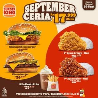 Promo Harga September Ceria  - Burger King