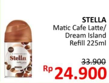 Promo Harga STELLA Matic Refill Cafe Latte, Dream Island 225 ml - Alfamidi