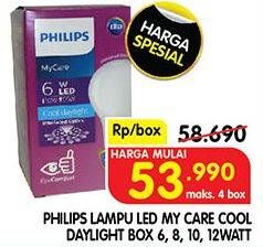 Promo Harga PHILIPS LED Bulb My Care 6 Watt, 8 Watt, 10 Watt, 12 Watt  - Superindo