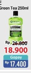 Promo Harga LISTERINE Mouthwash Antiseptic Natural Green Tea 250 ml - Alfamart