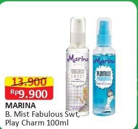 Promo Harga MARINA Body Mist Cologne Fabulousl Sweet, Playfully Charming 100 ml - Alfamart