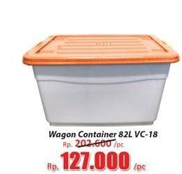 Promo Harga LION STAR Wagon Container VC-18 (82ltr) 82000 ml - Hari Hari