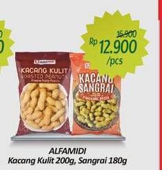 Promo Harga ALFAMIDI Kacang Kulit 200gr/ Sangrai 180gr  - Alfamidi