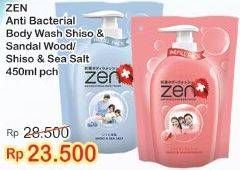 Promo Harga ZEN Anti Bacterial Body Wash Shiso Sea Salt, Shiso Sandalwood 450 ml - Indomaret