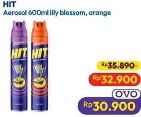 Promo Harga HIT Aerosol Lilly Blossom, Orange 600 ml - Hypermart