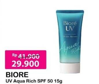 Promo Harga BIORE UV Aqua Rich Watery Essence SPF 50 15 gr - Alfamart