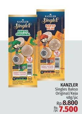 Promo Harga KANZLER Singles Bakso Keju, Original 48 gr - LotteMart