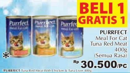 Promo Harga PURRFECT Cat Food All Variants 400 gr - Giant