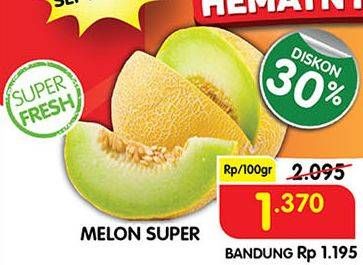 Promo Harga Melon Super per 100 gr - Superindo