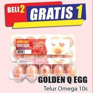 Promo Harga Golden Q Egg Telur Omega 10 pcs - Hari Hari