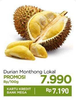 Promo Harga Durian Monthong Lokal per 100 gr - Carrefour