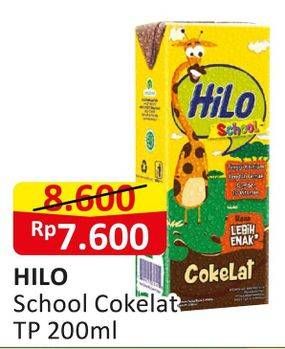 Promo Harga Hilo Susu UHT School Chocolate 200 ml - Alfamart