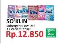 Promo Harga SO KLIN Softergent All Variants 770 gr - Yogya