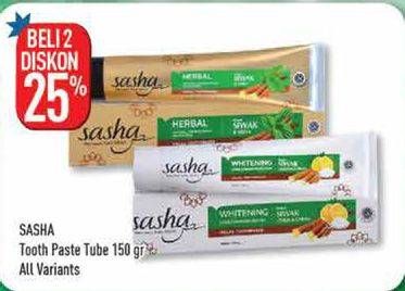 Promo Harga SASHA Toothpaste All Variants per 2 pcs 150 gr - Hypermart