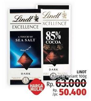 Promo Harga LINDT Coklat Excellence All Variants 100 gr - LotteMart