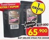 Promo Harga BAP Sirloin Steak 200 gr - Superindo