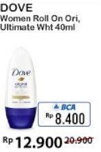 Promo Harga DOVE Deo Roll On Ultimate White 40 ml - Alfamart