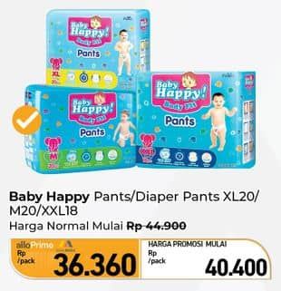 Promo Harga Baby Happy Body Fit Pants XL20, XXL18, M20 18 pcs - Carrefour