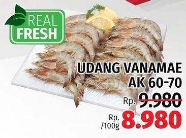 Promo Harga Udang Vanamae AK60-70 per 100 gr - LotteMart