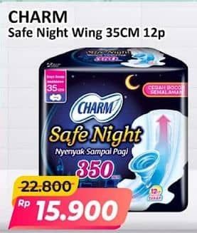 Promo Harga Charm Safe Night Wing 35cm 12 pcs - Alfamart