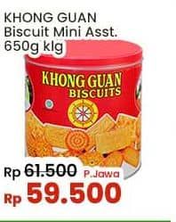 Promo Harga Khong Guan Assorted Biscuit Red Mini 650 gr - Indomaret
