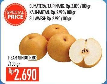 Promo Harga Pear Singo RRC per 100 gr - Hypermart