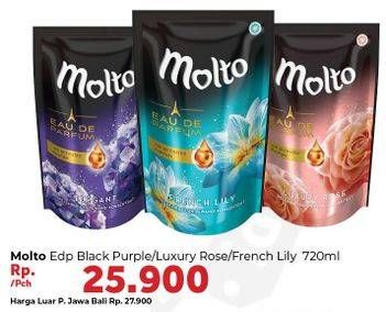 Promo Harga MOLTO Eau De Parfum Black Purple, Luxury Rose, French Lily 720 ml - Carrefour