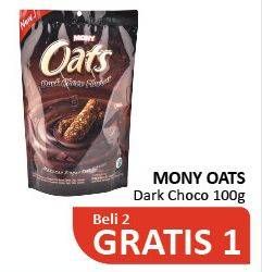 Promo Harga MONY Oats Dark Choco 100 gr - Alfamidi