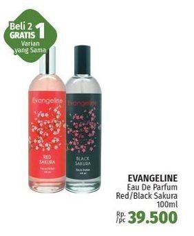 Promo Harga EVANGELINE Eau De Parfume Red Sakura, Black Sakura 100 ml - LotteMart