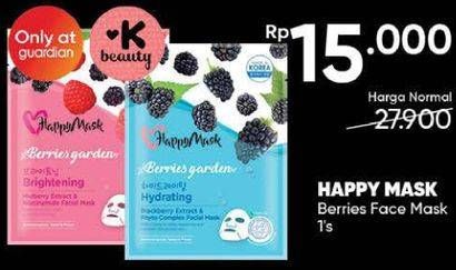 Promo Harga HAPPY MASK Berries Face Mask 1 pcs - Guardian