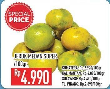 Promo Harga Jeruk Medan Super per 100 gr - Hypermart