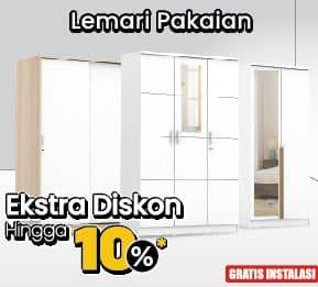 Promo Harga Courts Viral Lemari Pakaian 3 Pintu  - COURTS