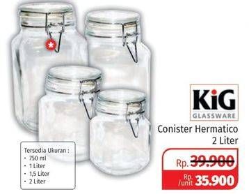 Promo Harga KIG Jar Conister Hermatico 2 ltr - Lotte Grosir