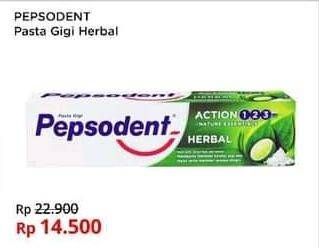 Promo Harga PEPSODENT Pasta Gigi Action 123 Herbal 190 gr - Indomaret