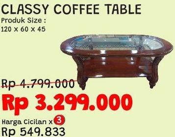 Promo Harga Classy Coffee Table  - Courts