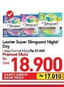Promo Harga LAURIER Super Slimguard Night/Day  - Carrefour