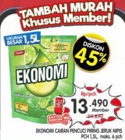 Promo Harga Ekonomi Pencuci Piring Power Liquid Jeruk Nipis 1500 ml - Superindo