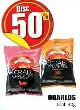 Promo Harga OGARLOS Crackers Crab 30 gr - Hari Hari