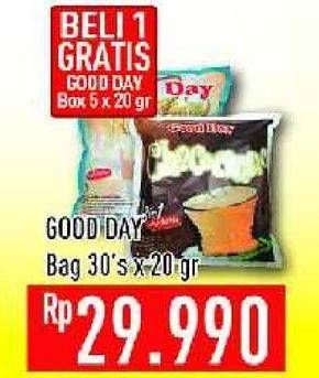 Promo Harga Good Day Instant Coffee 3 in 1 per 30 sachet 20 gr - Hypermart