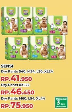 Promo Harga Sensi Dry Pants XXL22 22 pcs - Yogya