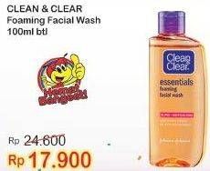 Promo Harga CLEAN & CLEAR Facial Wash Foaming 100 ml - Indomaret