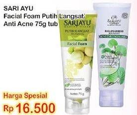 Promo Harga SARIAYU Facial Foam Anti Acne / Putih Langsat 75 gr - Indomaret
